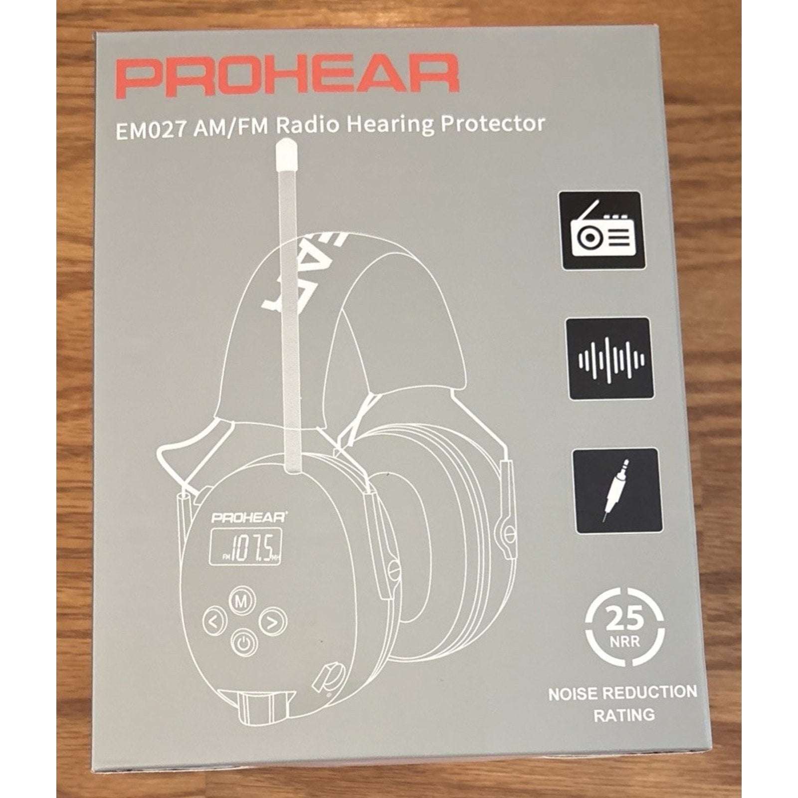 PROHEAR Digital AM/FM Radio Ear Hearing Protection Earmuff Headphones 25NRR