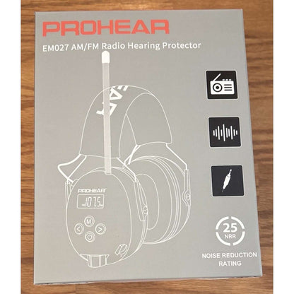 PROHEAR Digital AM/FM Radio Ear Hearing Protection Earmuff Headphones 25NRR