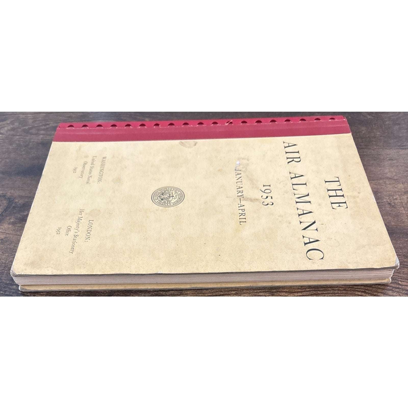 1953 The Air Almanac Jan-April Navigational Star Chart American Nautical Almanac