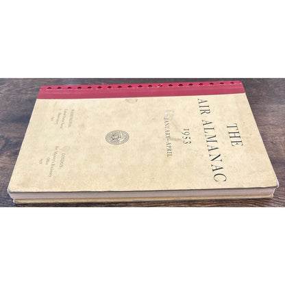 1953 The Air Almanac Jan-April Navigational Star Chart American Nautical Almanac