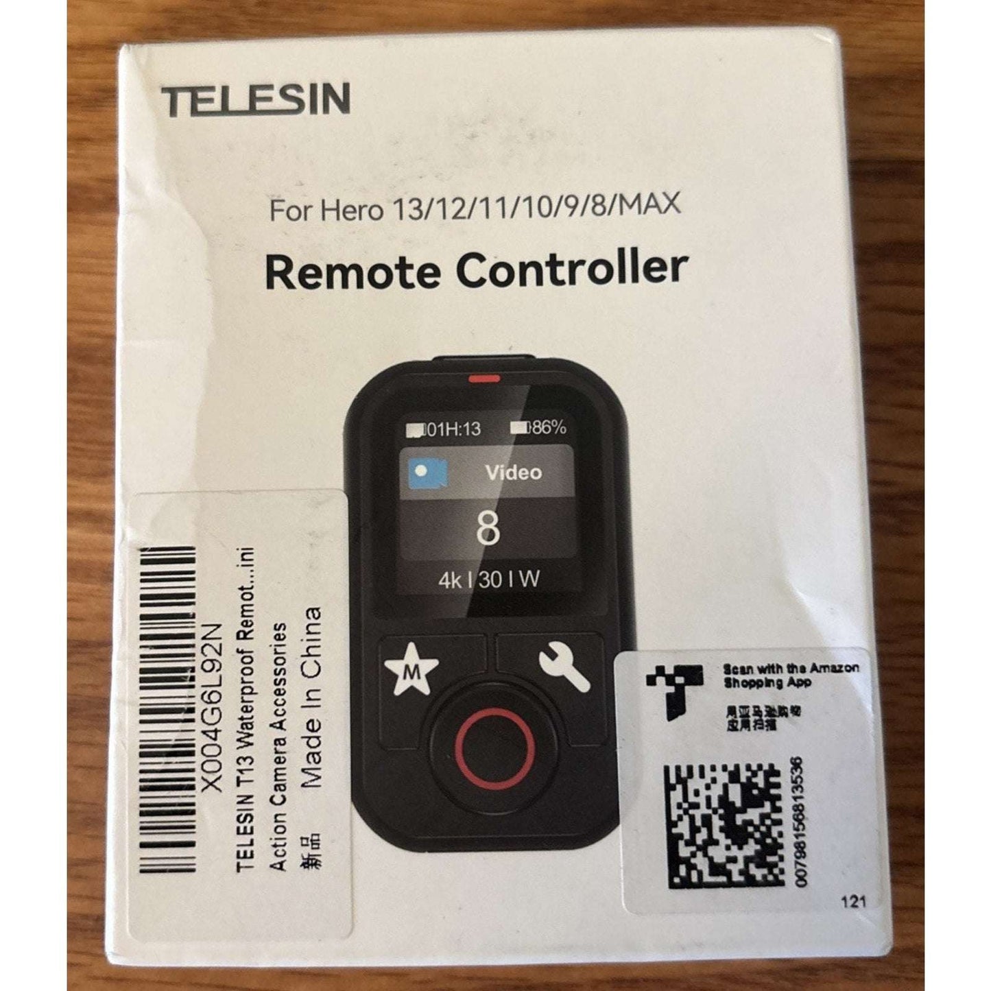 TELESIN T13 Waterproof Wireless Remote Control GoPro Hero 13/12/11/10/9/8/MAX