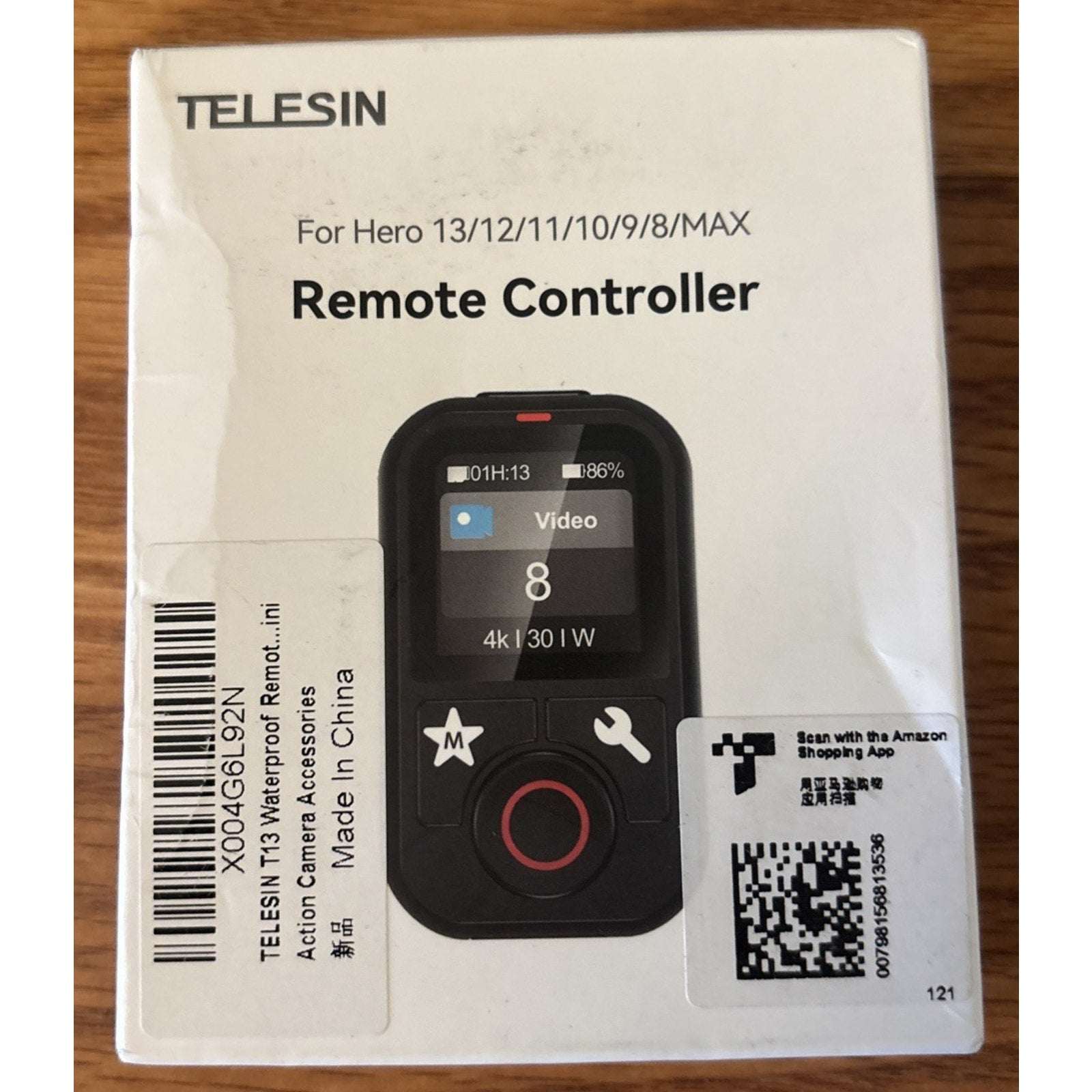 TELESIN T13 Waterproof Wireless Remote Control GoPro Hero 13/12/11/10/9/8/MAX