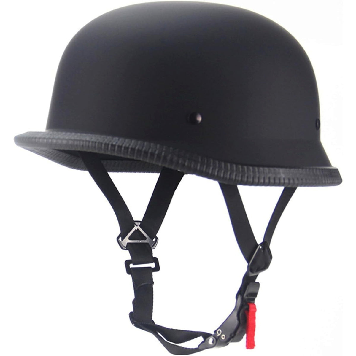 German Style Motorcycle Half Helmet Open Face Retro XL Matte Black DOT Approved