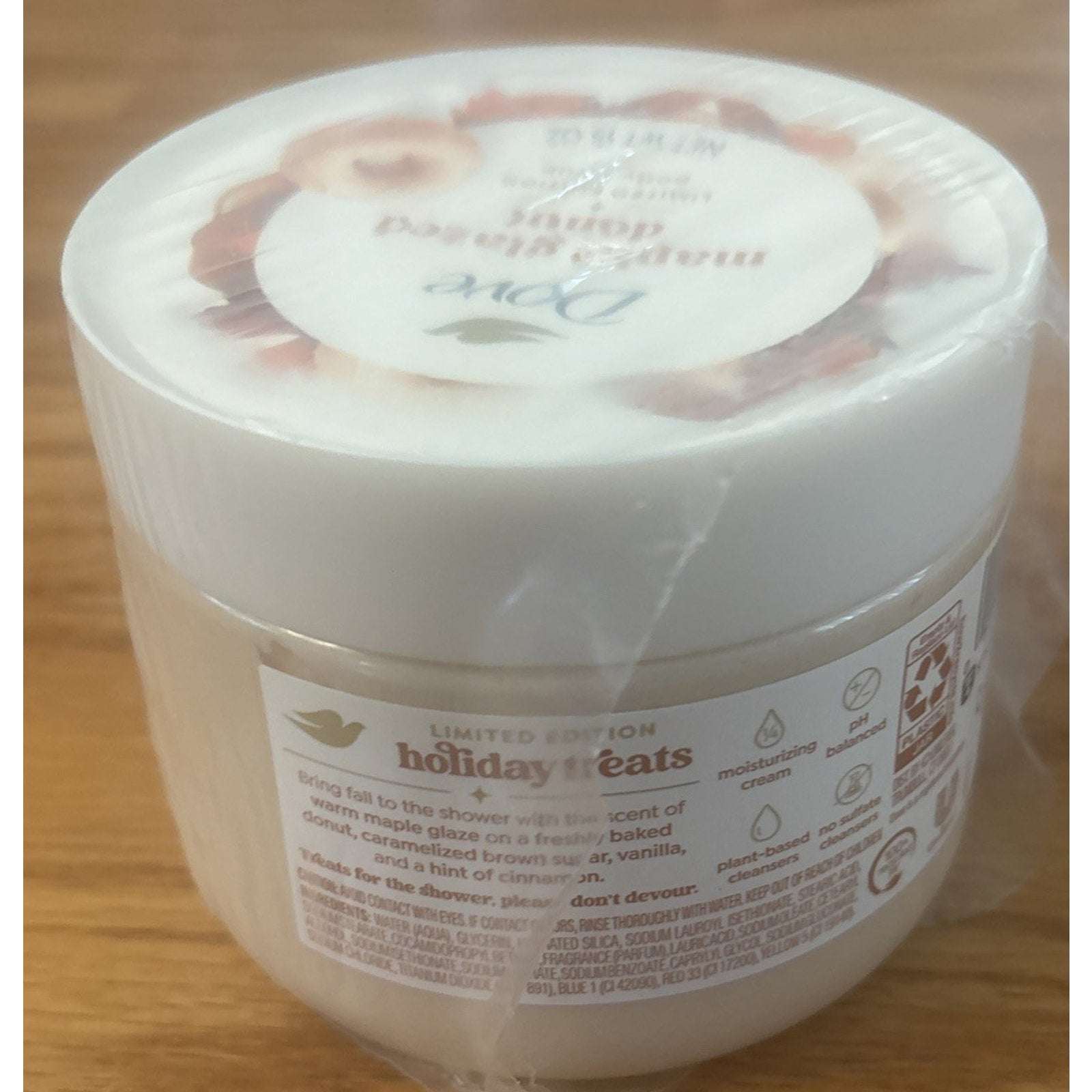 2PC Dove Limited Edition Maple Glazed Donut Body Wash & Body Scrub Set
