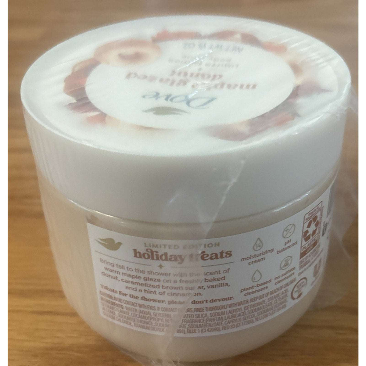 2PC Dove Limited Edition Maple Glazed Donut Body Wash & Body Scrub Set