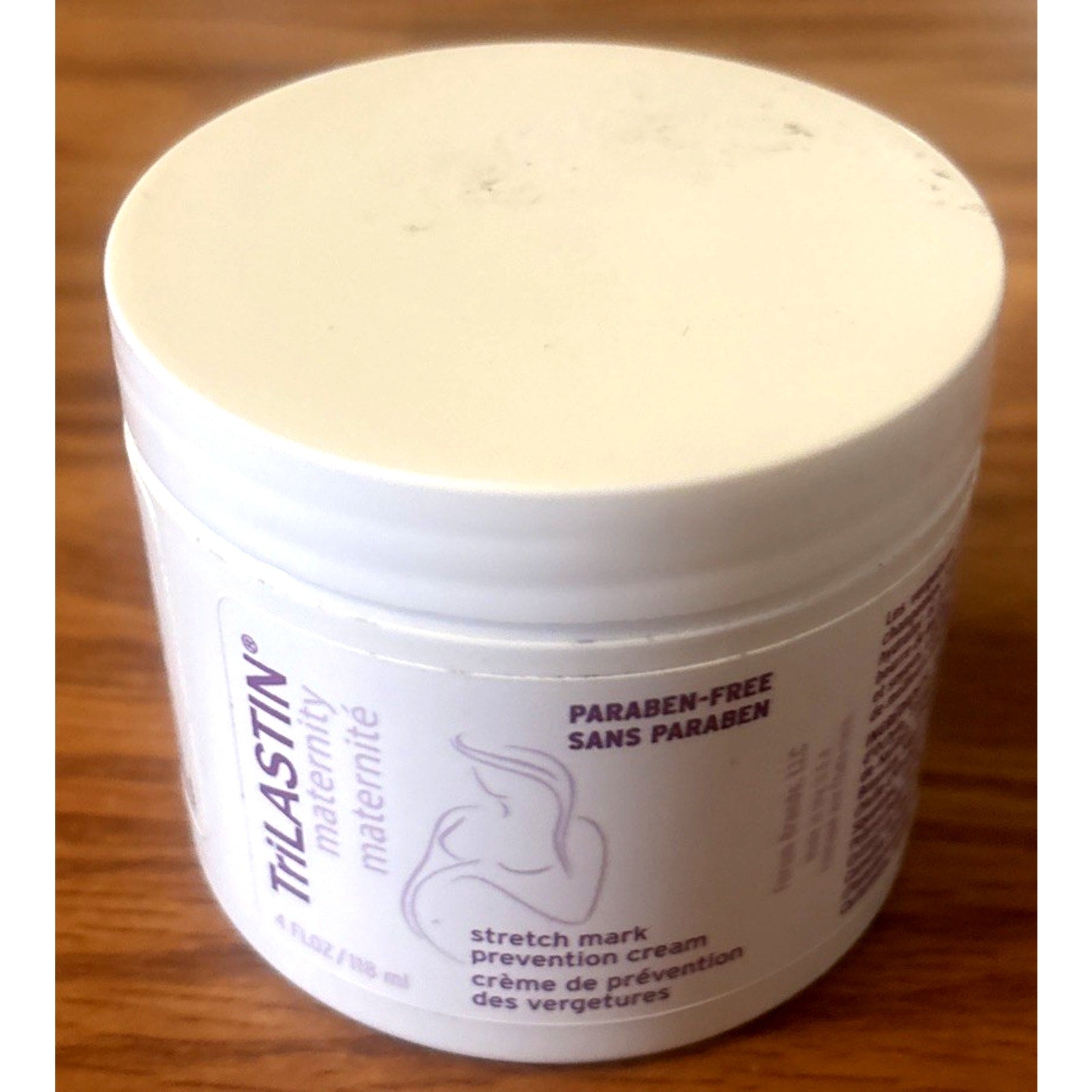 TriLASTIN Maternity Stretch Mark Prevention Cream Paraben-Free Hypoallergic 4oz
