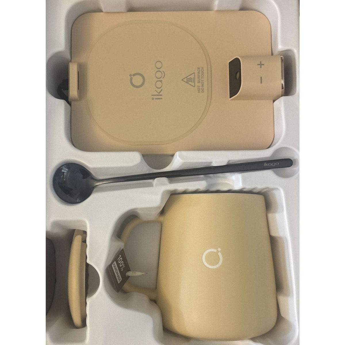 Ikago Smart Heated Coaster & Mug Warmer PRO Set - Auto-Off, Precise Temp Control