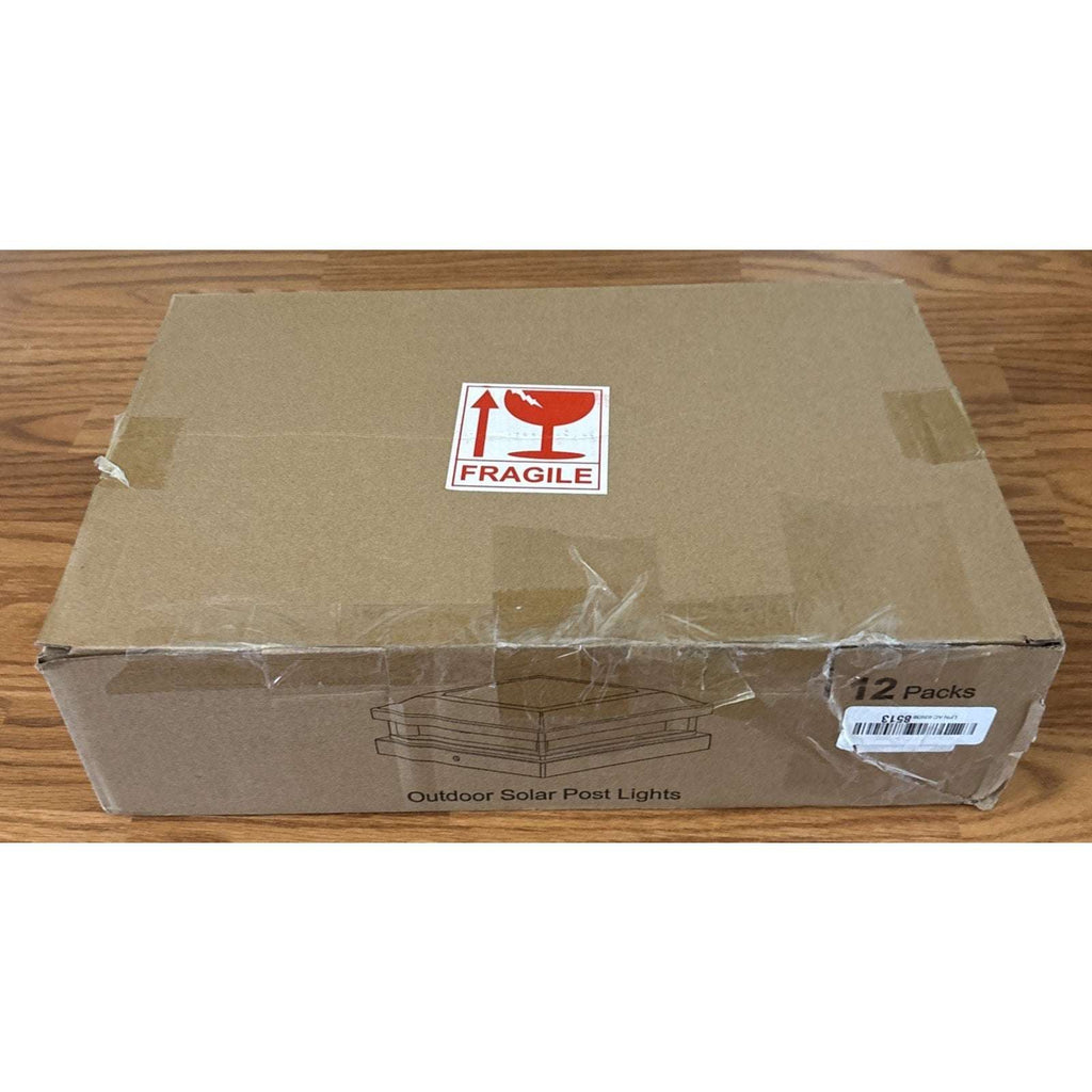 Solar Post Cap Lights Outdoor 12 Pack 3.5x3.5 4X4 4.5X4.5 5X5 Vinyl/Wooden Posts