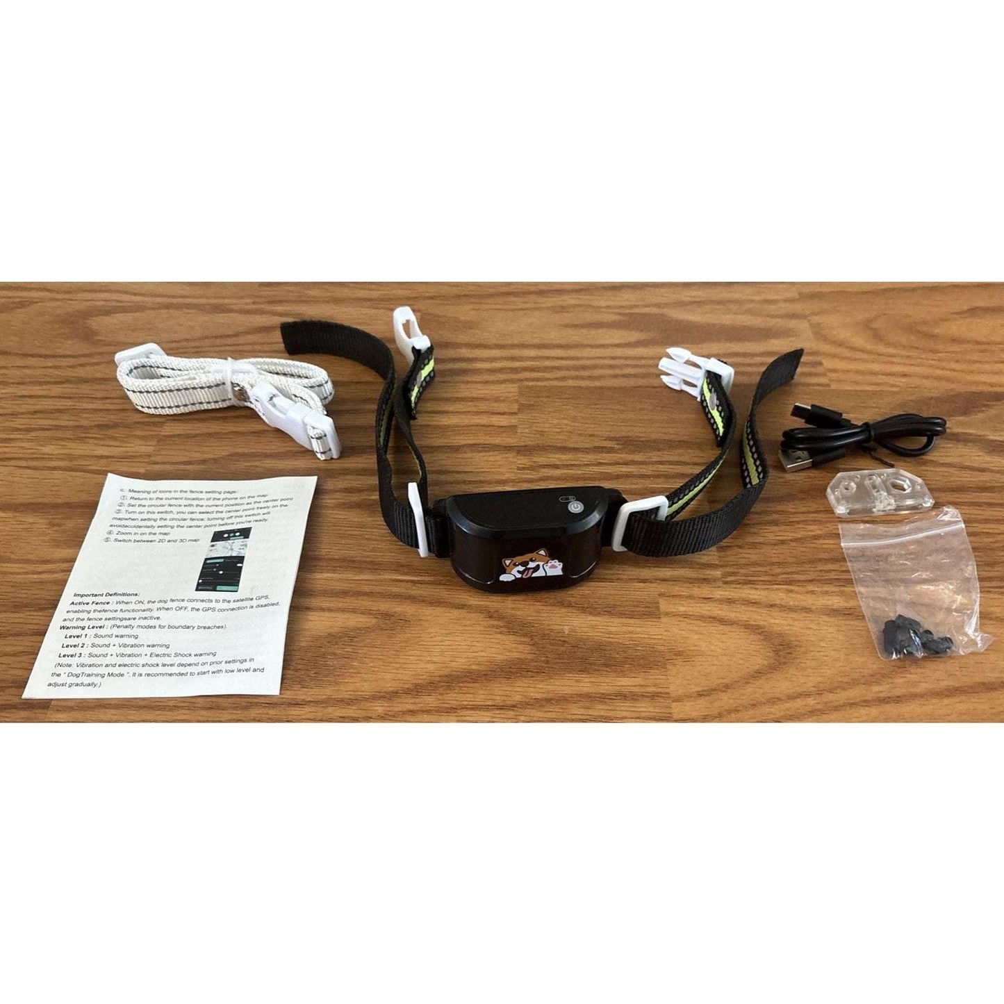 UJQW GPS + Wireless Dog Fence Tracking Training Collar -No Subscription Required