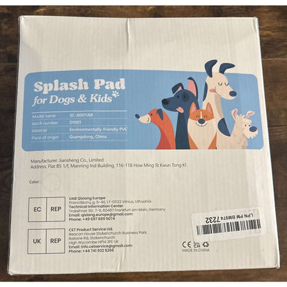 Wading Pool Summer Peteast 67" Dog/Kid Anti-Slip Splash Pad 0.58 mm Thickened