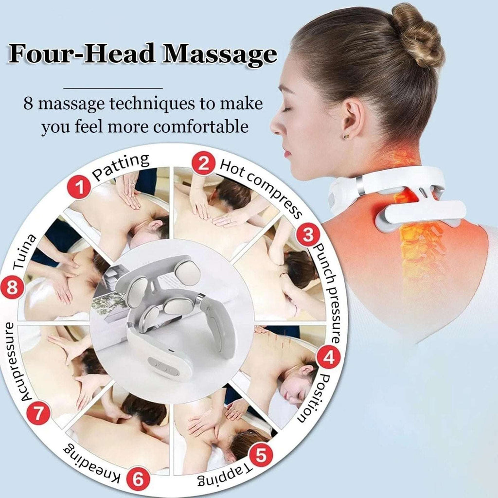 Vitality Magic Pro 2.0 Neck Massager, 4-Head, 6 Mode Massage, 16 Levels w/ Heat