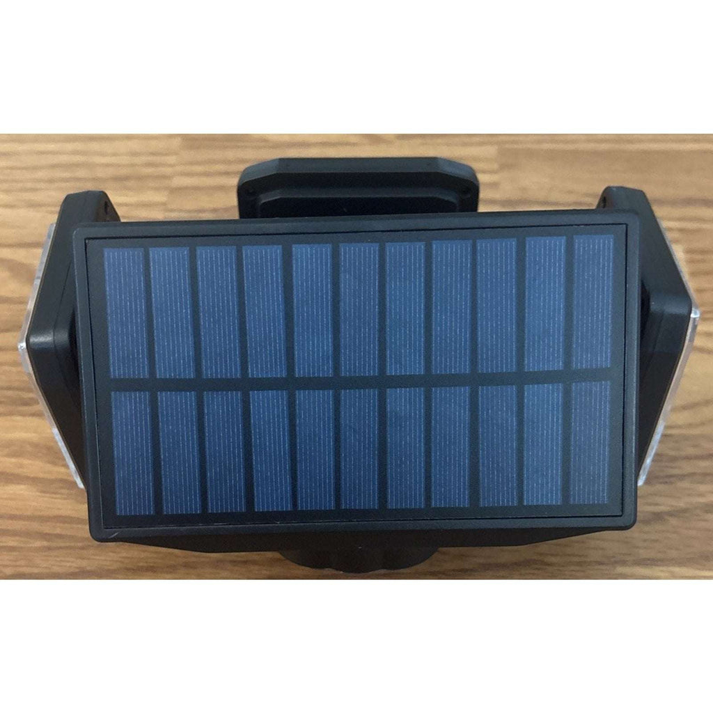 Solar Powered Motion Sensor LED Lights Outdoor 4 Head Adjustable Angle w/ Remote