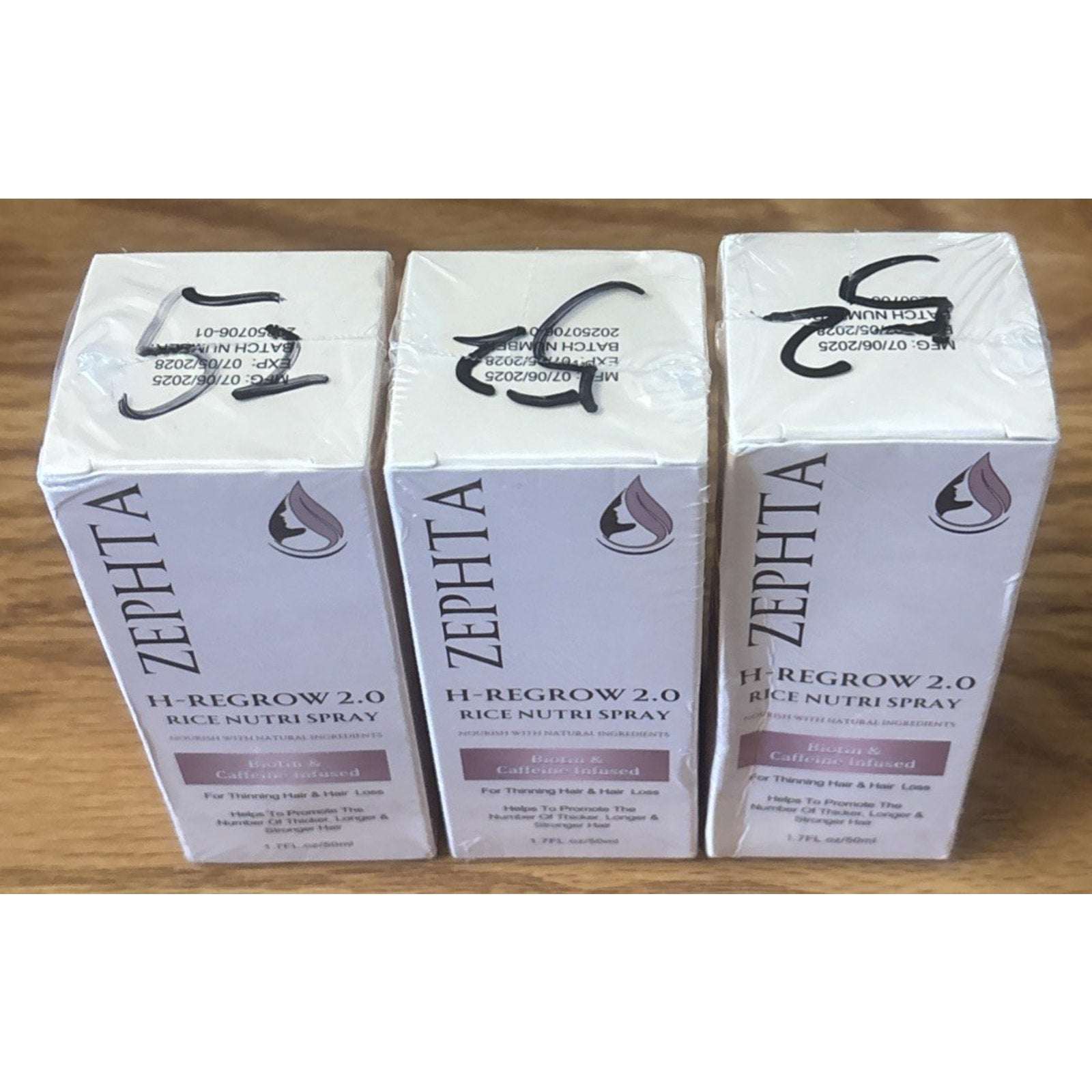 3-Pack Zephta H-Regrow 2.0 Rice Nutri Spray - Exp. 07/05/2028 NEW/Sealed