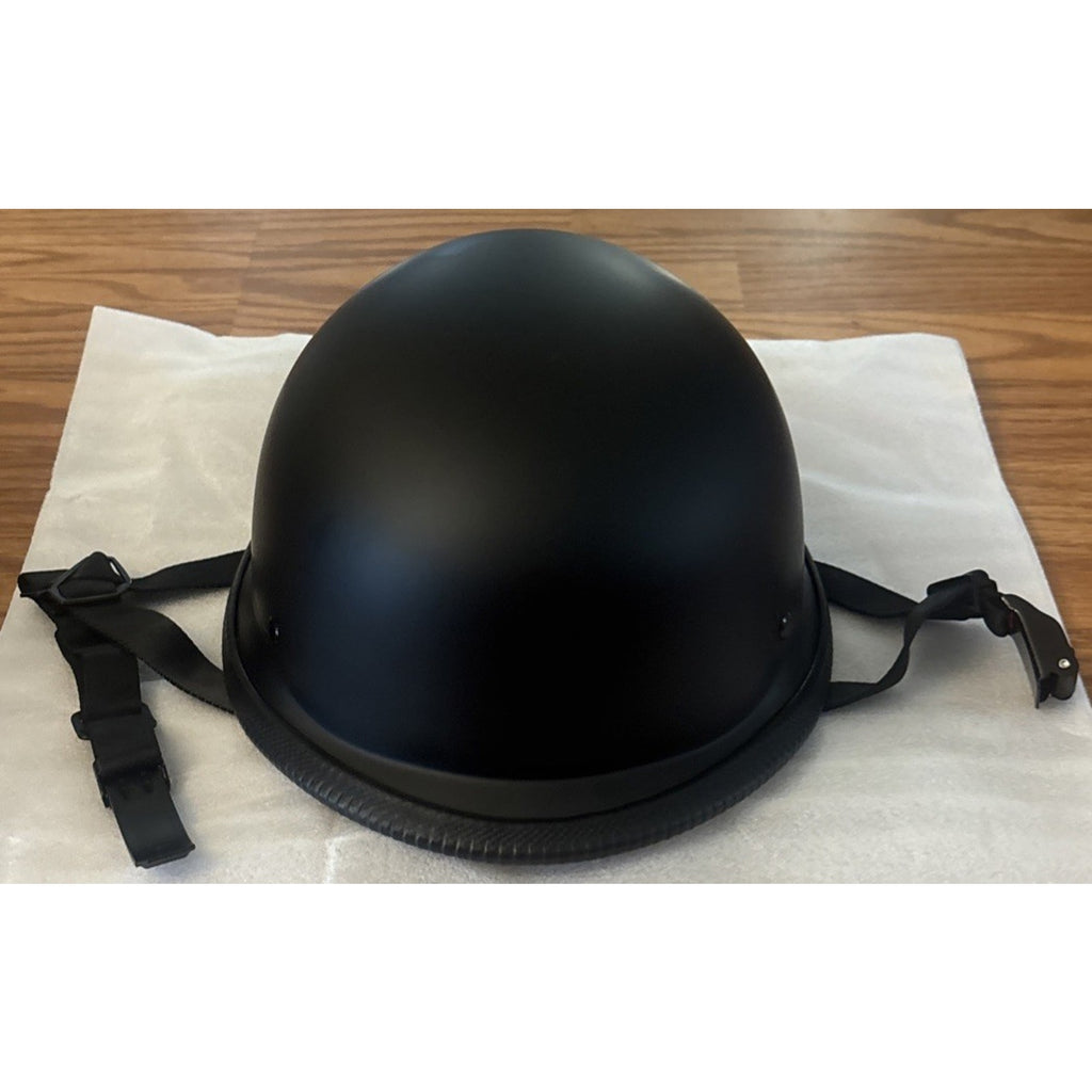 German Style Motorcycle Half Helmet Open Face Retro XL Matte Black DOT Approved