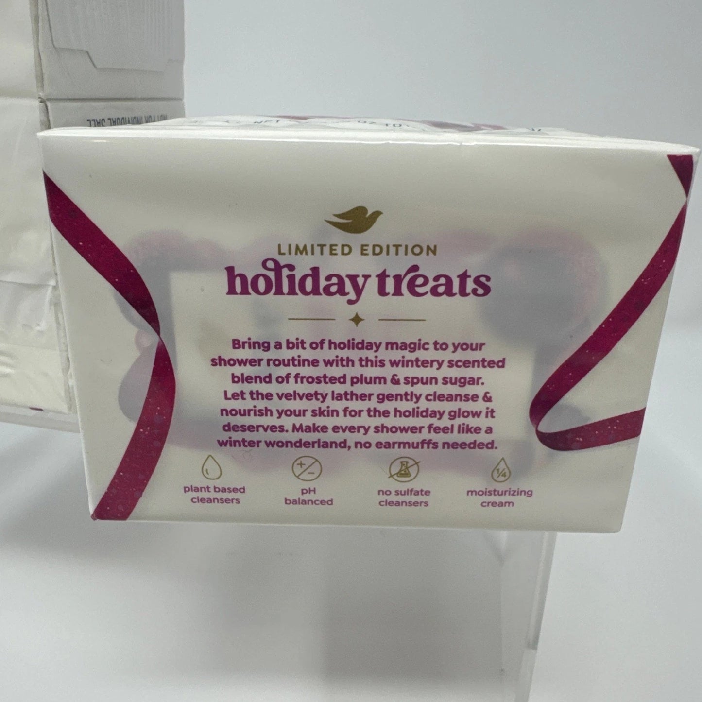 8 Bars Dove Frosted Plum Berry Limited Edition Holiday Treats Bar Soap 3.75oz