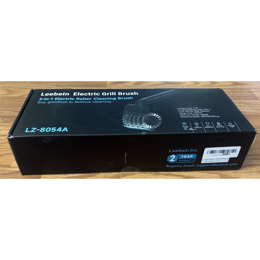 Leebein Electric Rotary Grill Brush 2026 BBQ Cleaner w/ 3 Heads 3 Speeds 480RPM