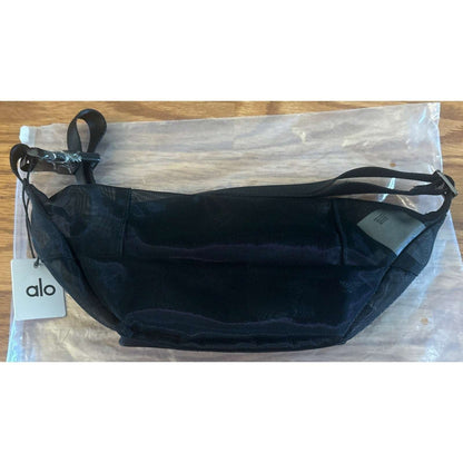 Alo Yoga Black Sheer Mesh Fanny Pack Belt Bag Crossbody