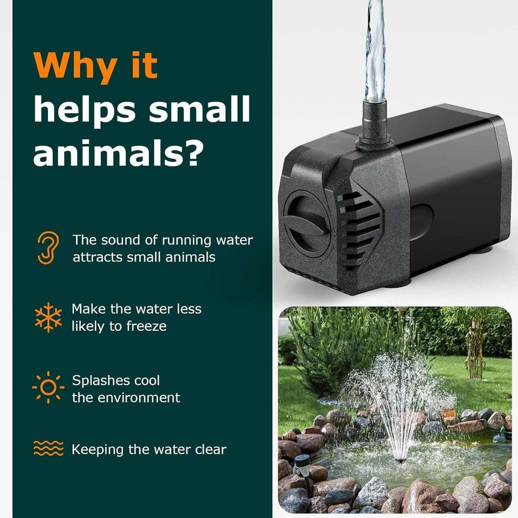 POPOSOAP 20W Solar Fountain Water Pump, 280GPH Submersible w/ Flow Control Valve