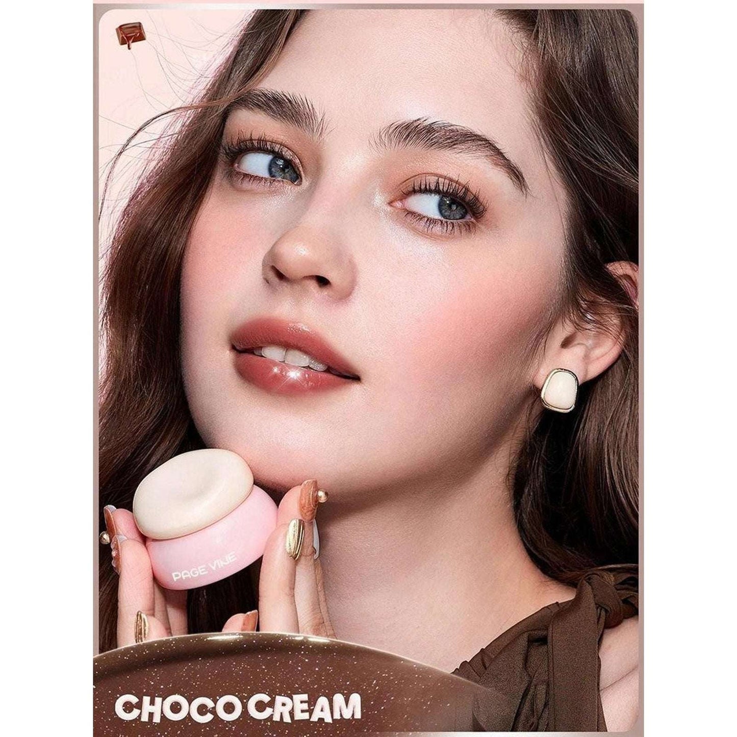 PageVine Hydra Jelly Pocket Lip Jam CHOCO CREAM Lip Gloss w/ Built in Applicator