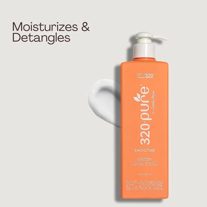 320PURE SMOOTHIE Leave In Conditioner 100% Pure Extracts Frizz Control 16oz Pump