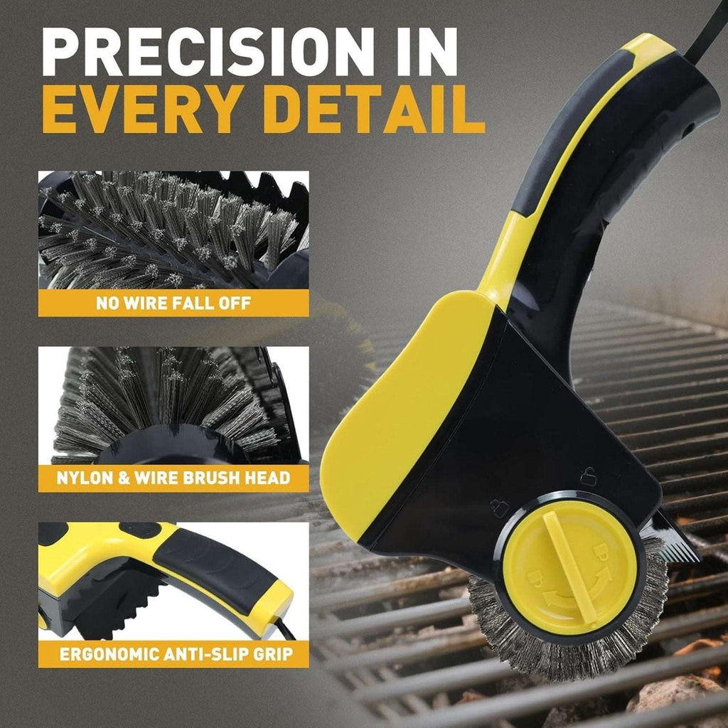 Rechargeable Electric Grill Brush Scrubber Cordless Sprayer 360° Rotary Cleaner