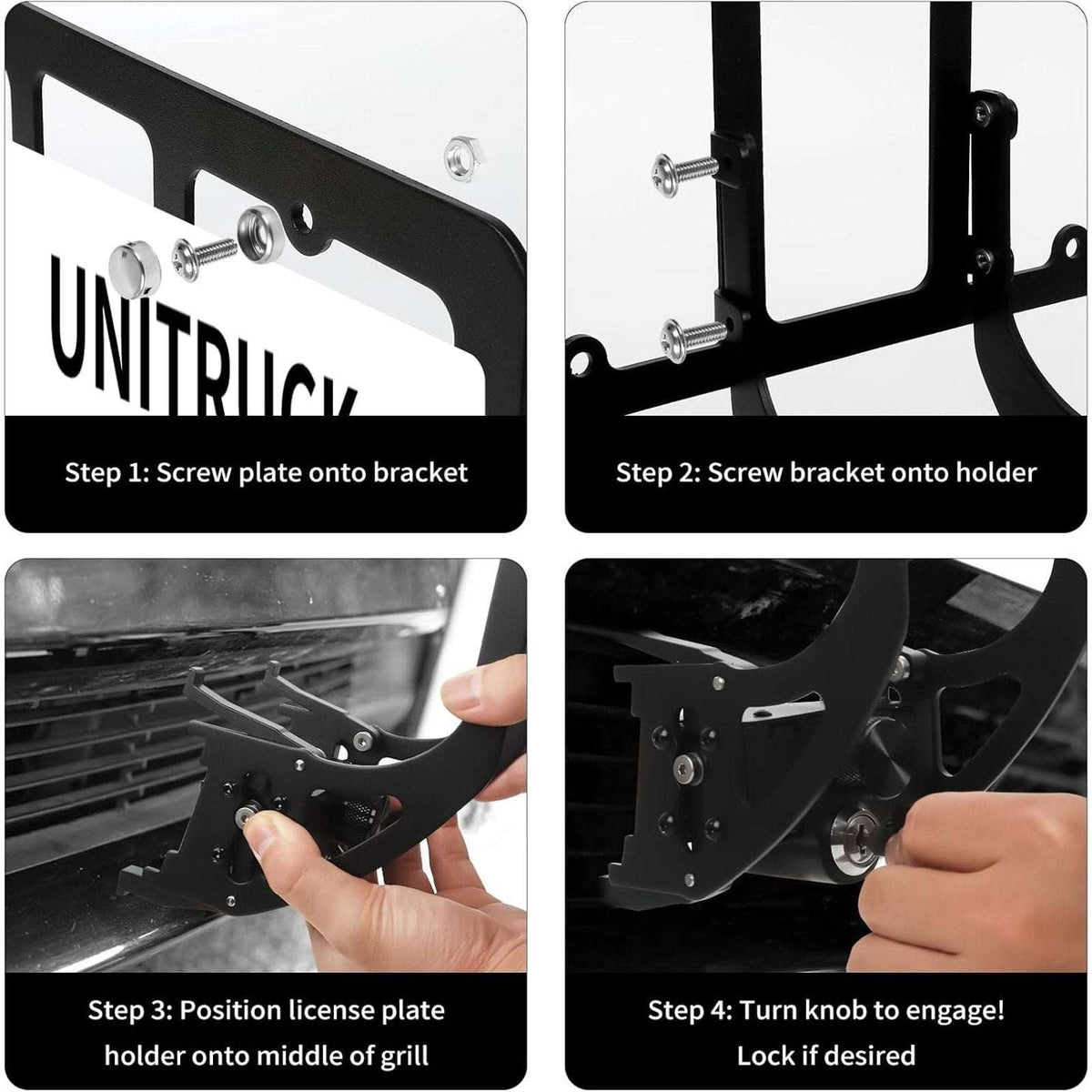 Original Lockable Front License Plate Holder for 2020-2024 Tesla Model 3 / Y