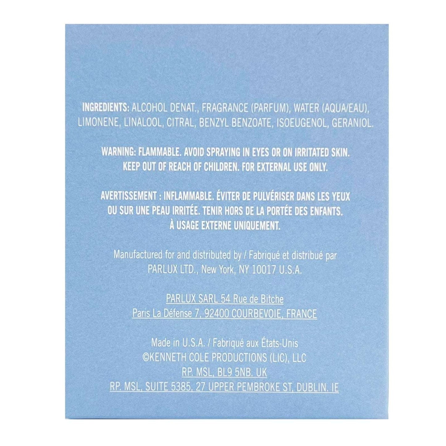 Kenneth Cole BLUE for Men Eau De Toilette Cologne Spray 1.7FLOZ/50ML New/Sealed