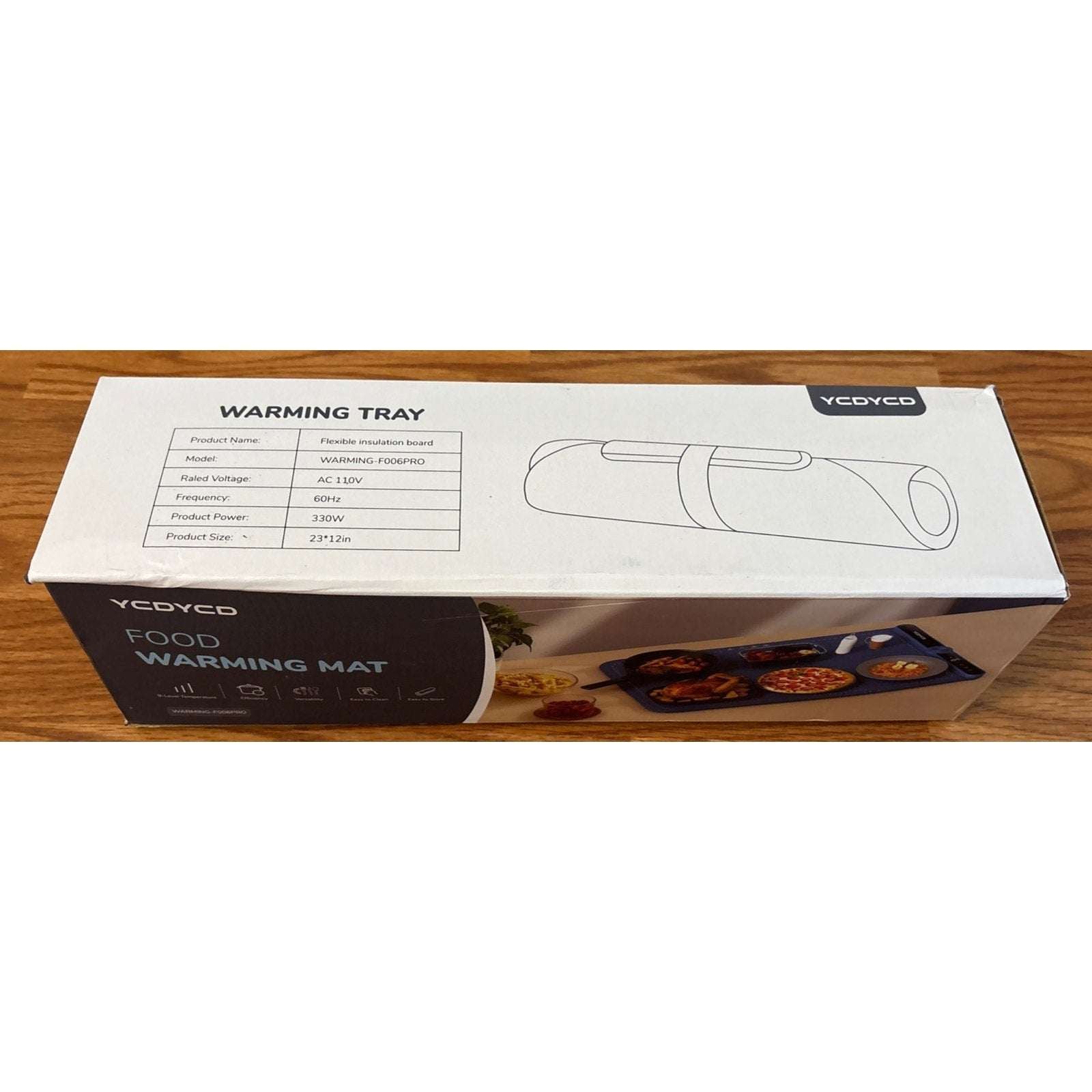 Electric Silicone Food Warming Mat Adjustable Temp & Timer, Rollable, Auto-Off