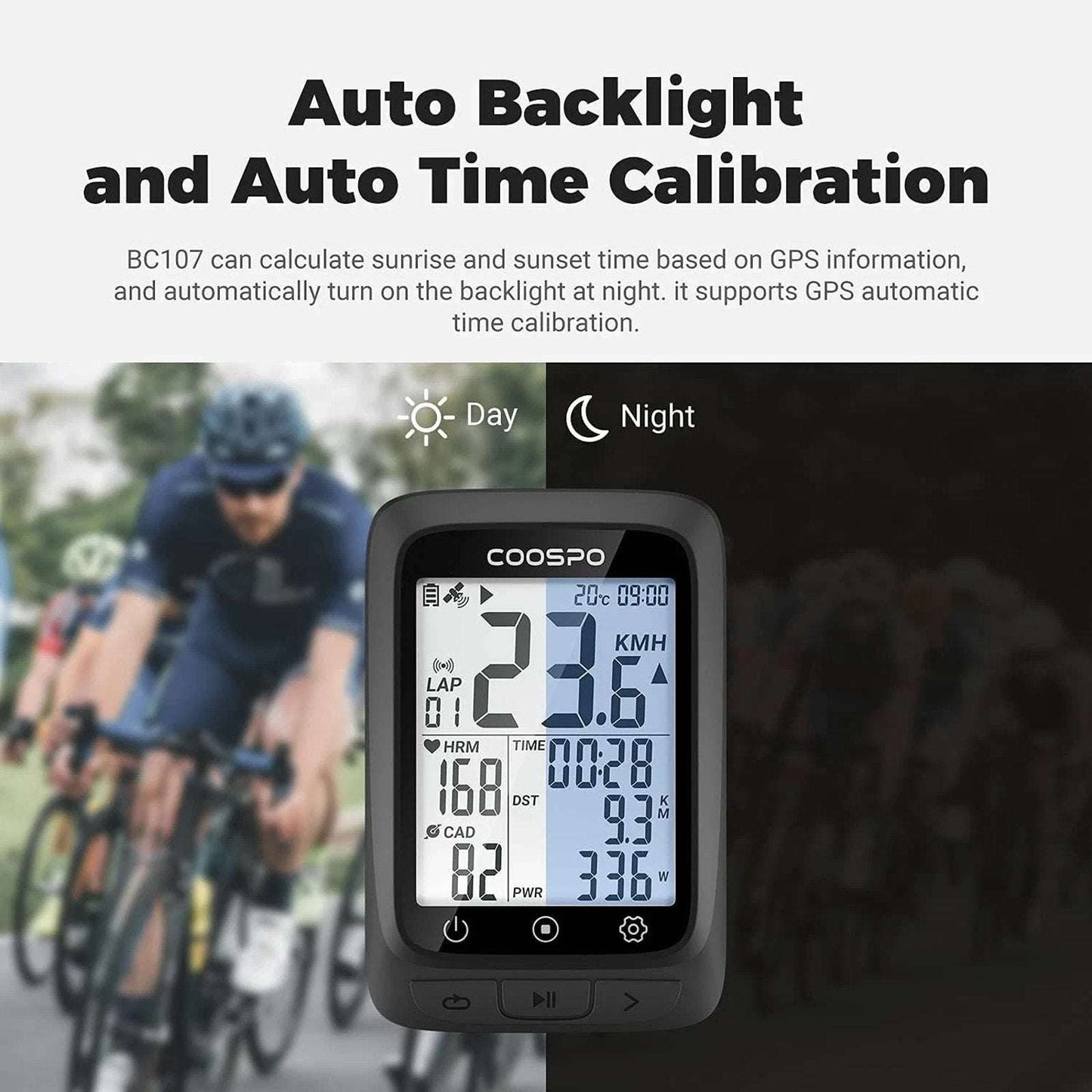 COOSPO BC107 Bluetooth ANT+ Dual GPS Cycling Computer Waterproof Bike Tracker