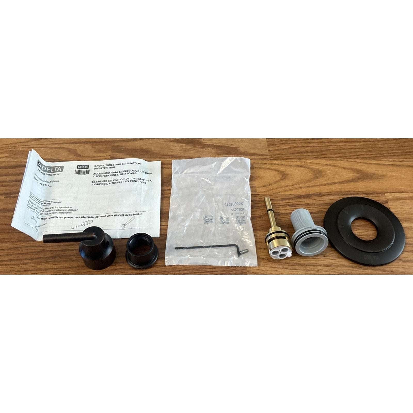 DELTA T11859-RB Trinsic 3 Function Diverter Valve Shower Handle Trim Kit, Bronze
