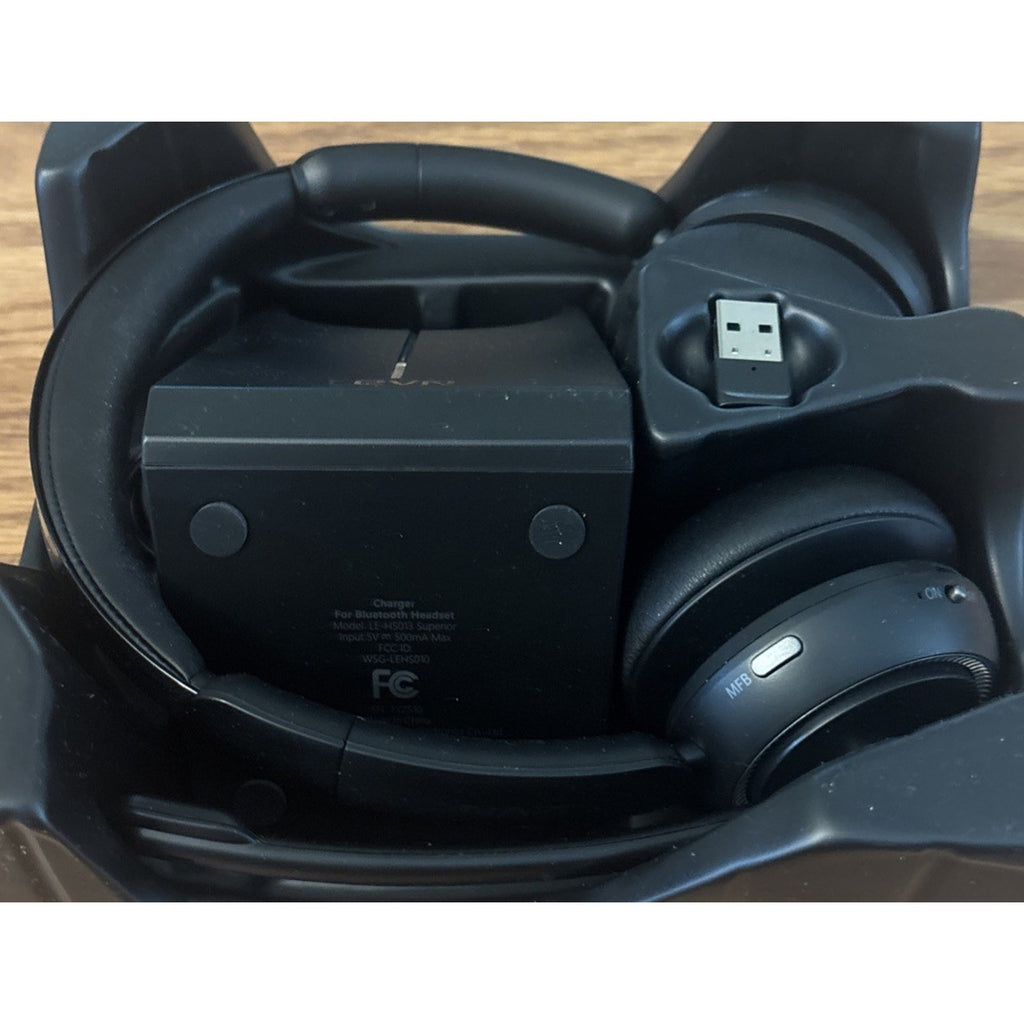 Levn LE-HS013 Superior Bluetooth Headset w/ Noise Cancellation + Charging Stand