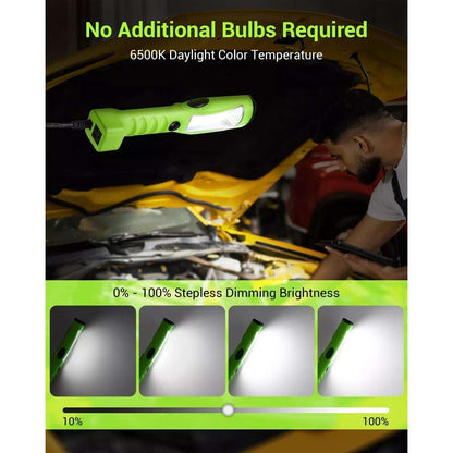 EDISHINE 2000LM LED Work Light, 15ft Cord, Dimmable, Handheld, Magnetic Hanging