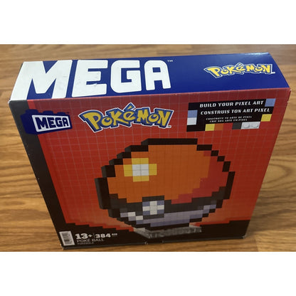 MEGA BLOKS Pokemon POKE BALL Pixel Art 384PC Building Toy Set JGG71 Retired 2025
