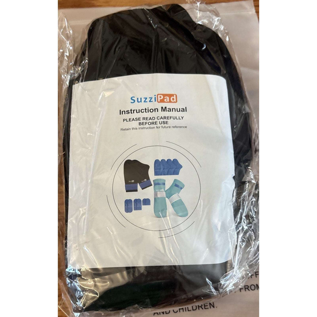 SuzziPad Chemo Cold Therapy Socks & Gloves Gel Ice Pack Set Arthritis Black S/M