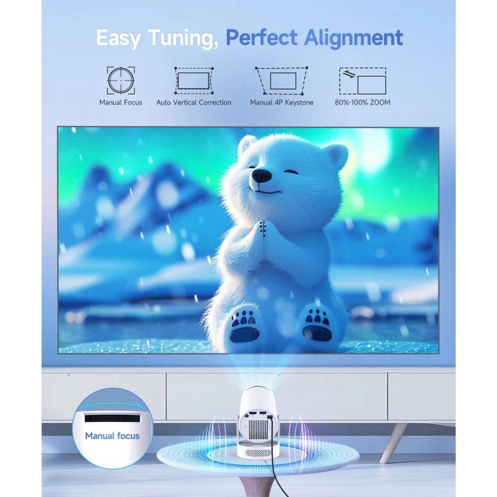 Magcubic HY300 Pro + Projector 8K 720P with 5W Speaker Android 14 8000 Lumens