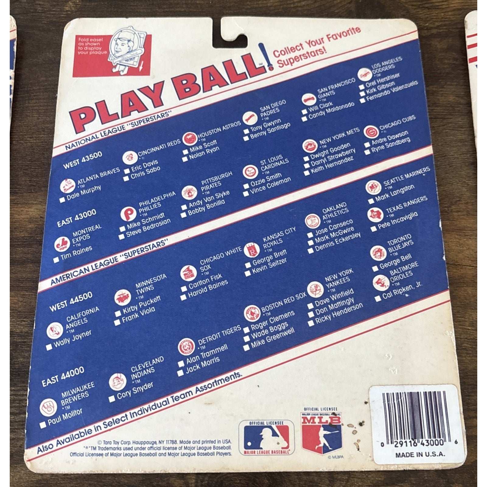 MLB Play Ball! Roger CLEMENS Bobby Bonilla Eric Davis Superstar Collector Plaque