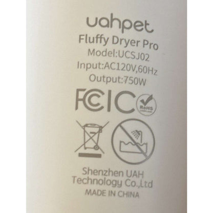 uahPet Fluffy Dog Dryer PRO NTC Smart Temperature Control, Low Noise, Quick Dry
