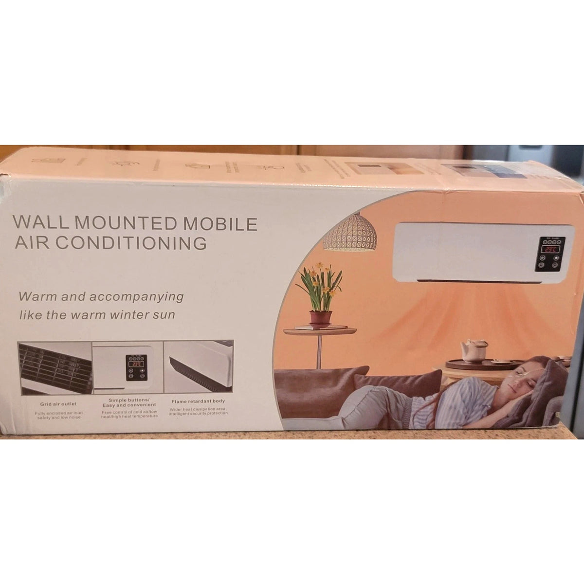 Wall Mounted Mobile Air Conditioning AC Unit & Heater Digital Display w/ Remote