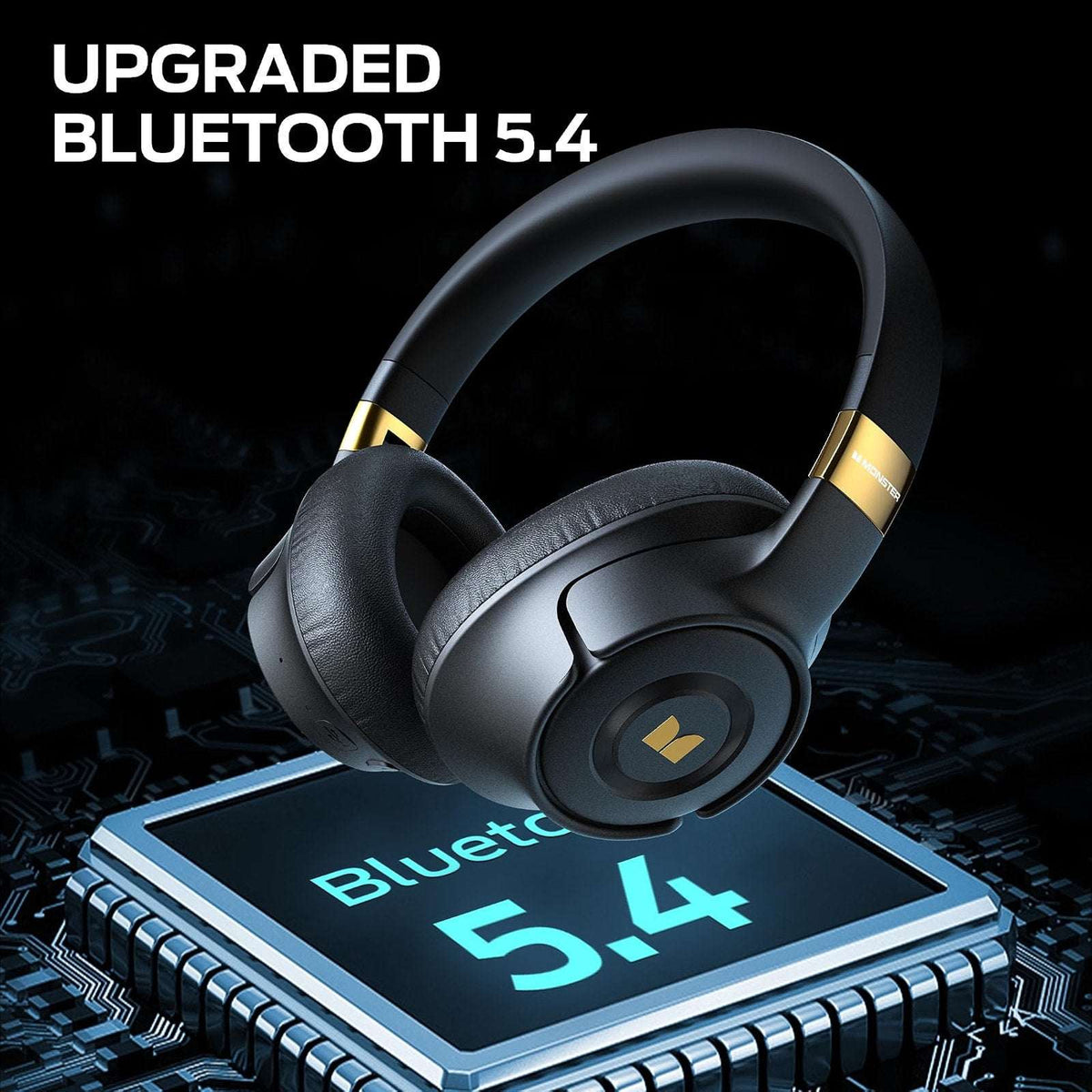 Monster Persona SE ANC Over Ear Bluetooth Headphones Wireless HiFi Bass Mic 60H