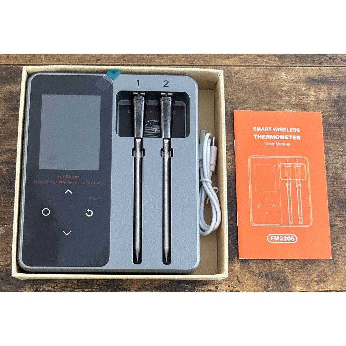 Smart Wireless BT Meat Thermometer 2 Probes 6 Sensors Instant Read App Control