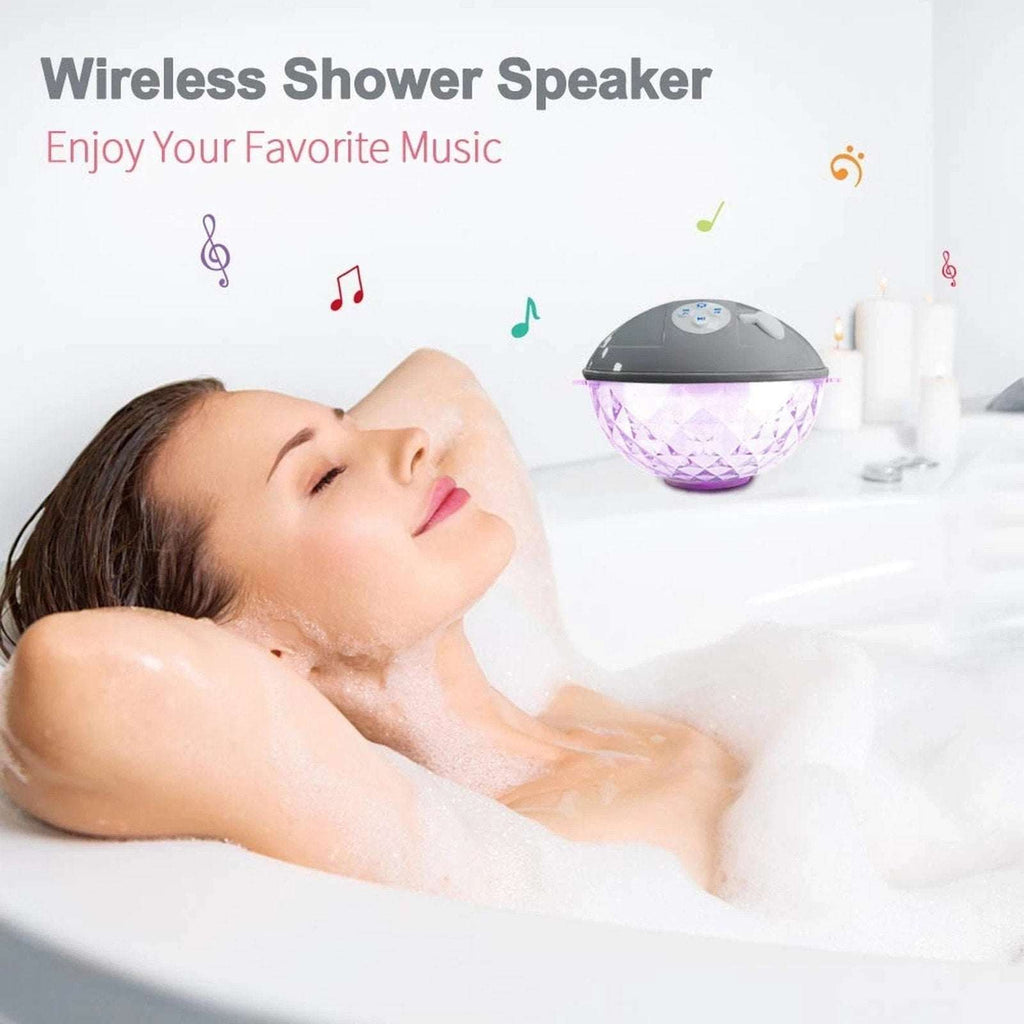 Waterproof Floating Bluetooth Pool Speaker with Colorful Underwater LED Lights