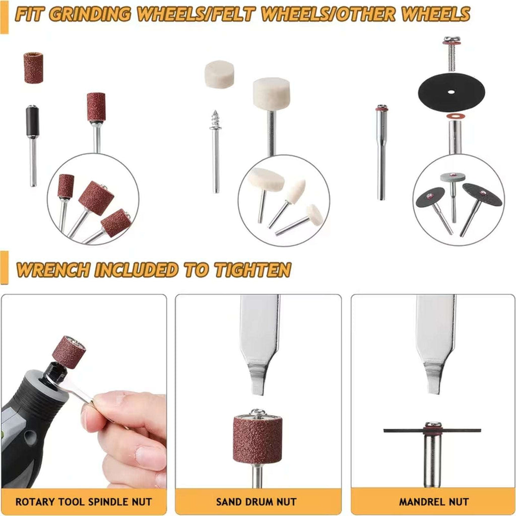 Variable Speed Rotary Tool Kit Electric Drill Polisher Sander Engraver Grinder