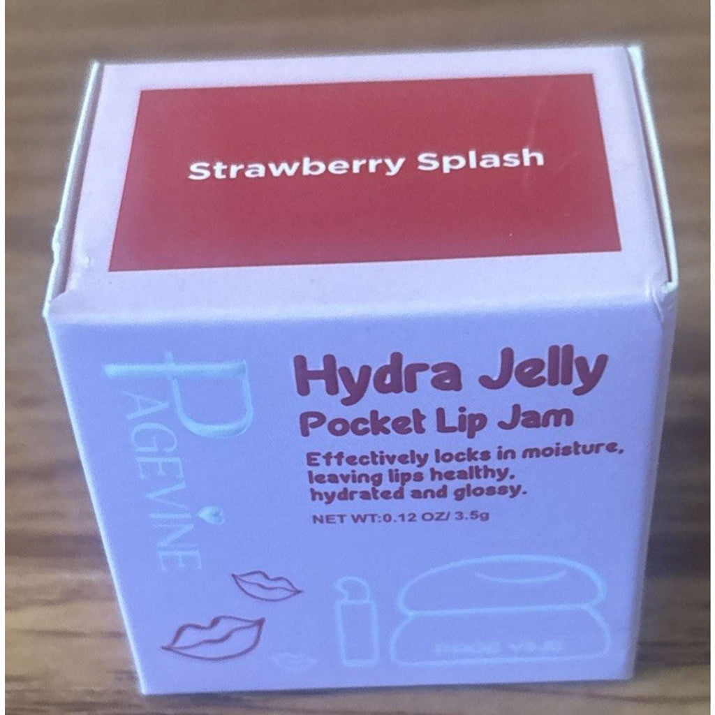 PageVine Hydra Jelly Pocket Lip Jam Gloss STRAWBERRY SPLASH Built in Applicator