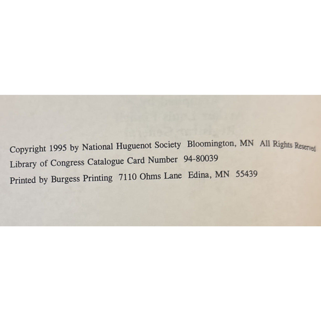 Register of Qualified Huguenot Ancestors of the National Huguenot Society Fourth