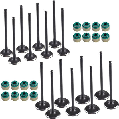 8 Intake 8 Exhaust Valves +16Seals Honda CRV Accord 2.4L Acura RSX 2.0L RDX 2.3L