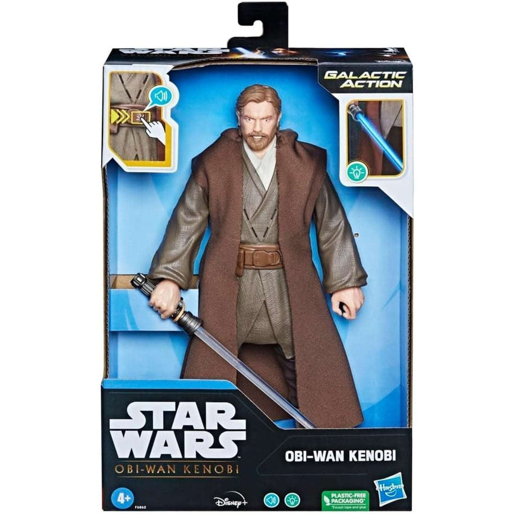 Star Wars Galactic Action Obi-Wan Kenobi 12" Interactive Figure – Lights & Sound