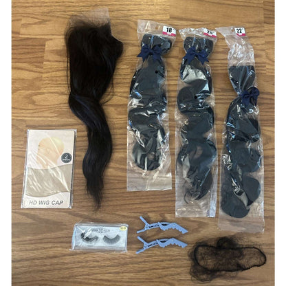 100% Raw Indian Body Wave Temple Real Human Hair Extension Bundle 18 20 22 Inch