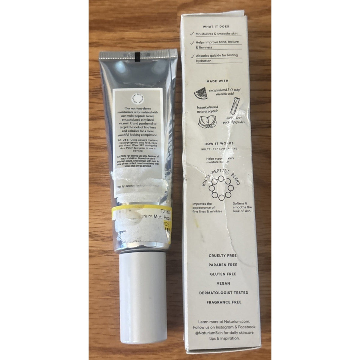 2x Naturium Multi-Peptide Moisturizer Anti-Aging + Vitamin C Panthenol 1.7 oz