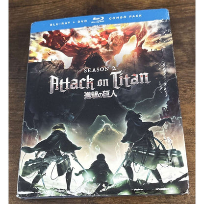 Attack on Titan Season 2 Blu-ray + DVD Combo Pack New & Sealed 4 Disc Set