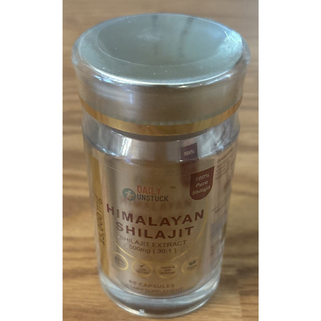 Daily UNSTUCK Me 100% PURE HIMALAYAN SHILAJIT 81% Fulvic Acid Lab Tested 60 Caps